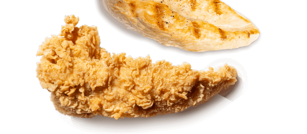 grilled and crispy chicken